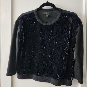 Velvet sequin top
